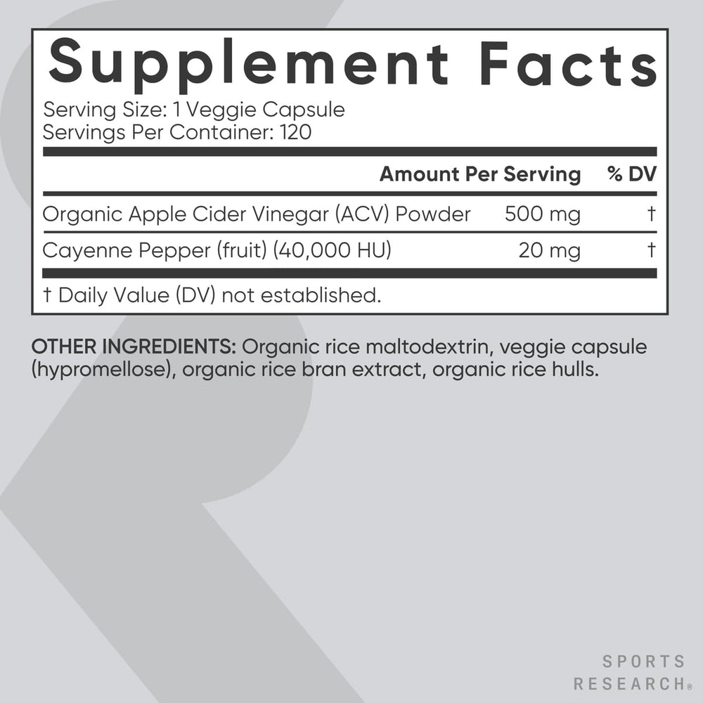 Sports Research ingredient label detail showing non-GMO and vegan seals