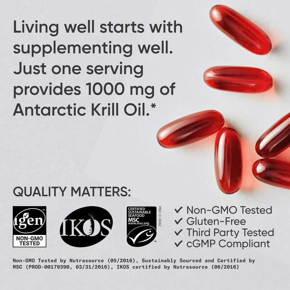 Sports Research Krill Oil bottle emphasizes natural choline support for muscle function.