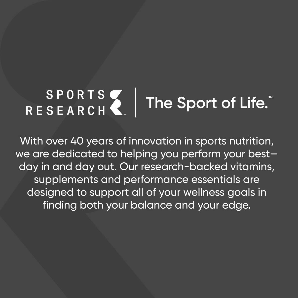 Sports Research bottle badge indicating made-in-USA cgmp facility