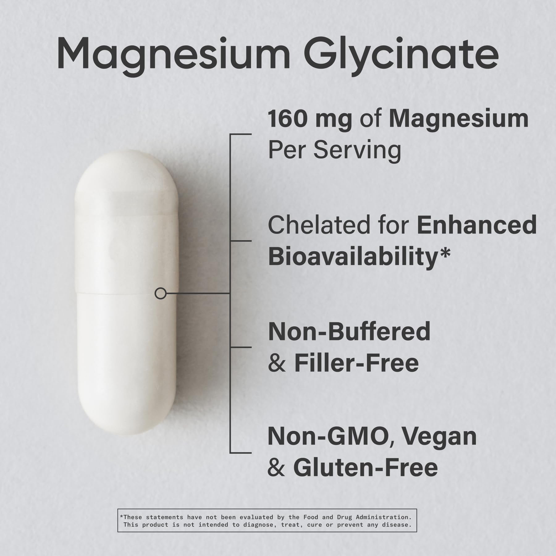 Sports Research Magnesium Glycinate bottle side view promote daily wellness.