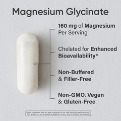 Sports Research Magnesium Glycinate bottle side view promote daily wellness.