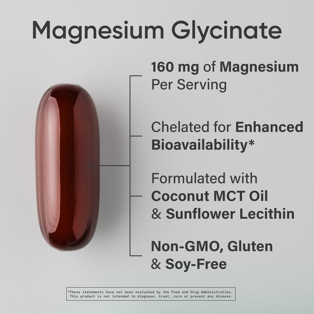 Sports Research Magnesium Glycinate softgel closeup showing capsule texture and clarity