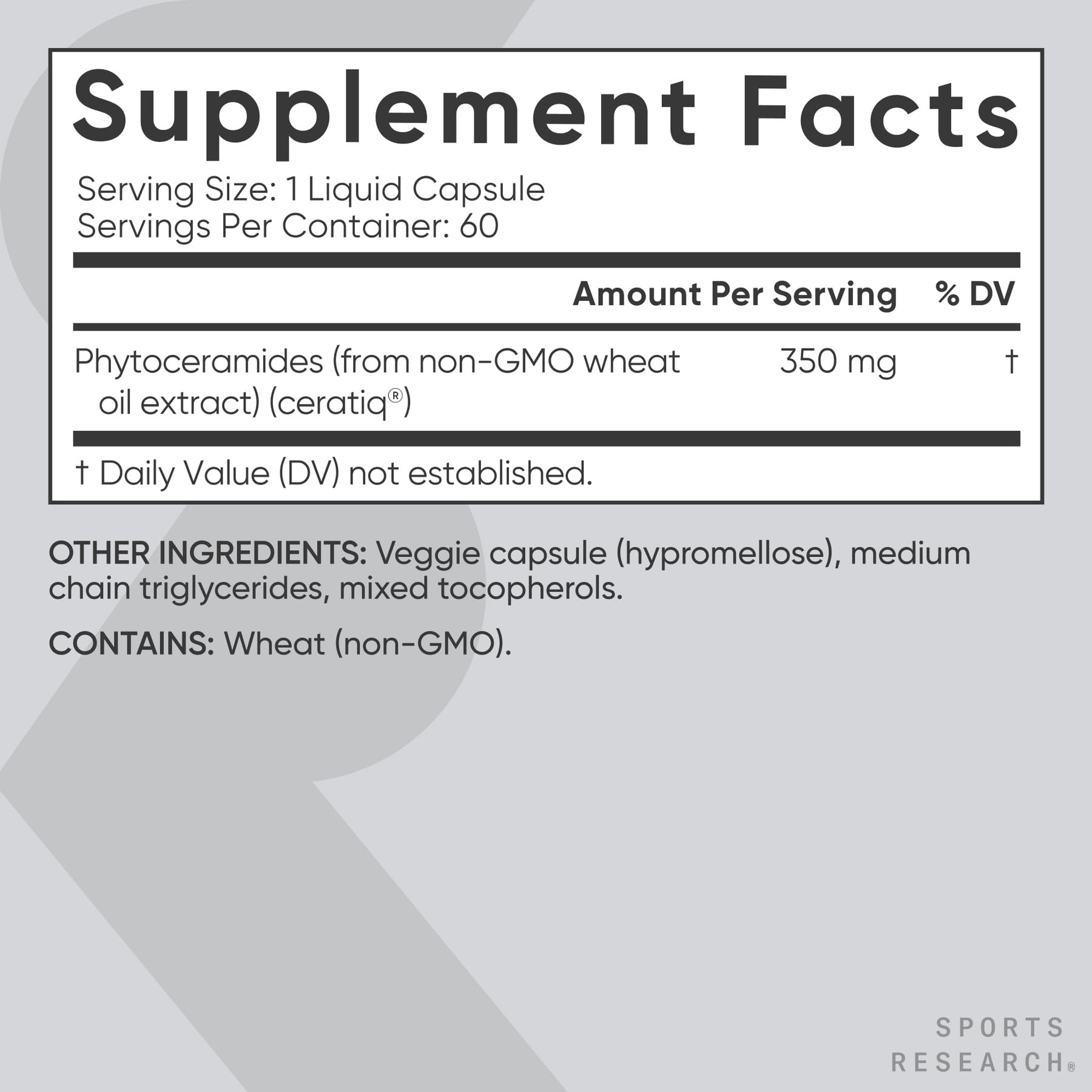 Non-GMO label signals a clean supplement choice from Sports Research.