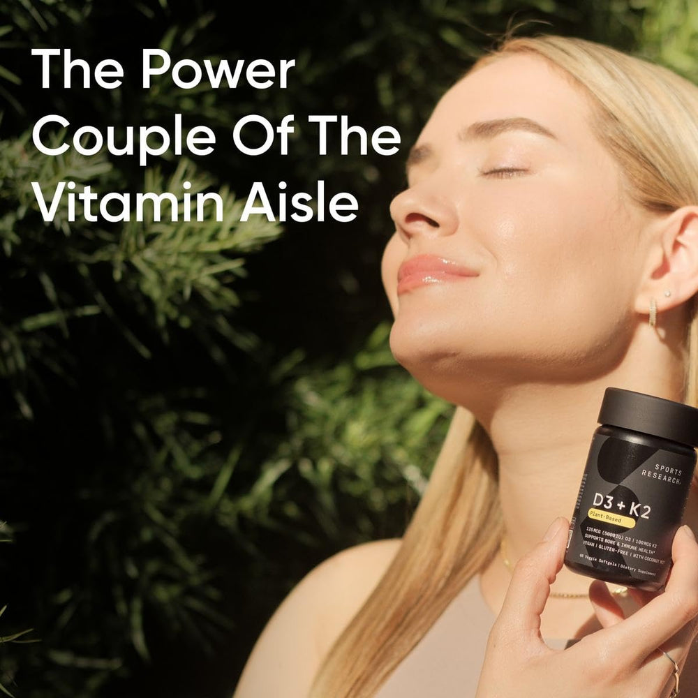 Third-party testing seal on Sports Research vitamin bottle.