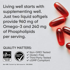 Sports Research Total Omega-3 bottle with Alaska sockeye salmon source may support heart health