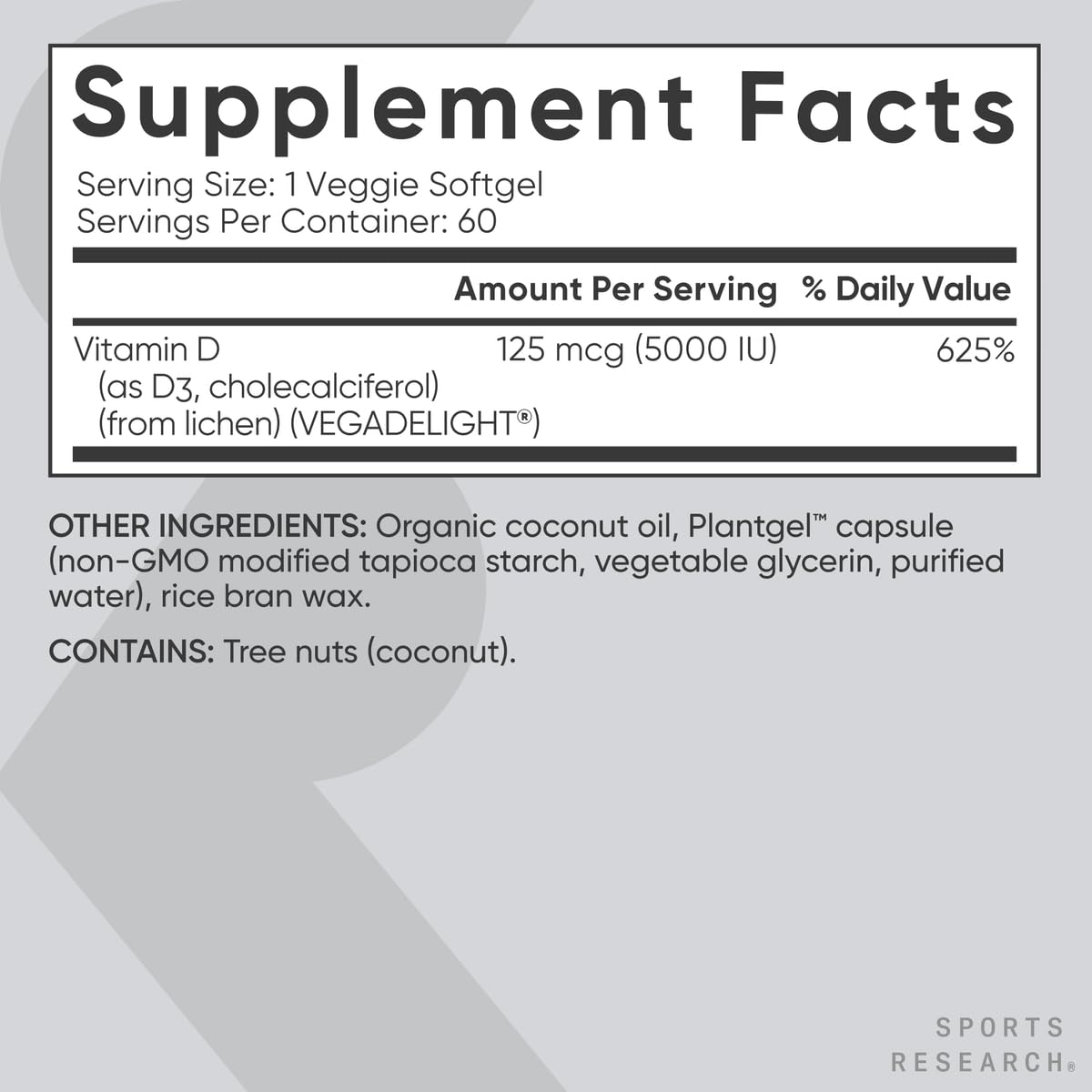 Bottled D3 with coconut oil illustration suggesting daily wellness routine.