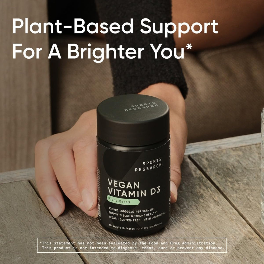 Ingredient list showing lichen-derived vegan D3 from VegaDelight.