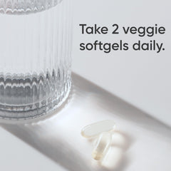 Sports Research vegan Omega-3 D3 bottle showing algae oil ingredient list for clean, plant-based fats.
