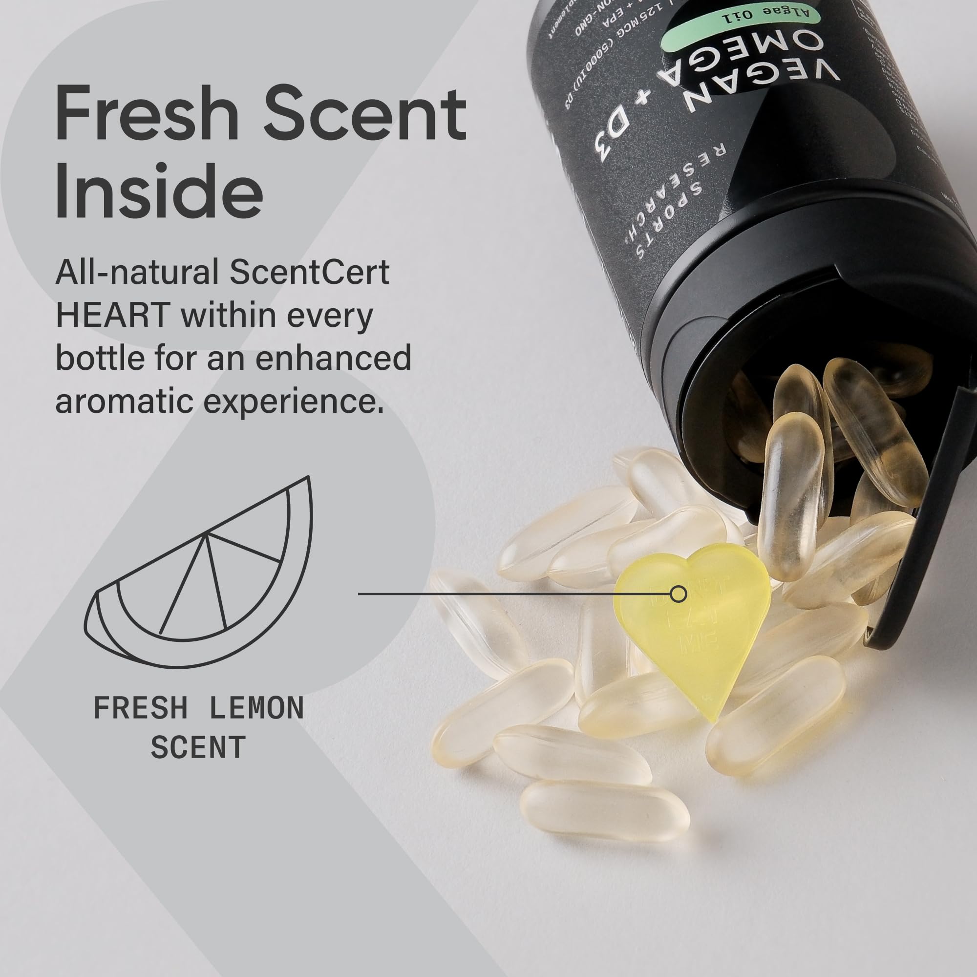 Sports Research omega-3 D3 softgels packaging featuring USA-made badge for quality.