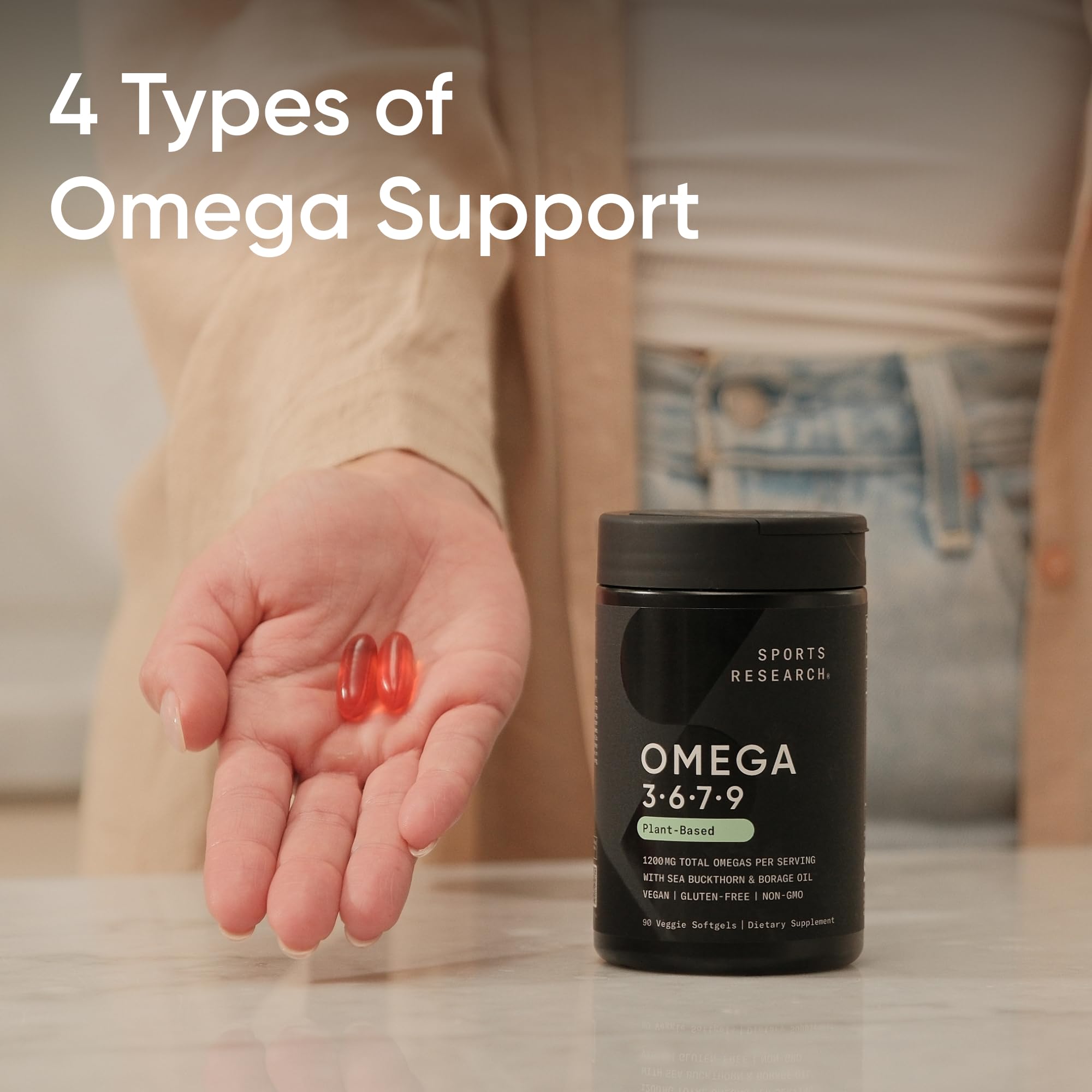 Olive oil droplets illustrate Mediterranean-inspired oils in the Sports Research omega formula