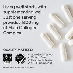 Vitamin C label on Sports Research Multi Collagen bottle