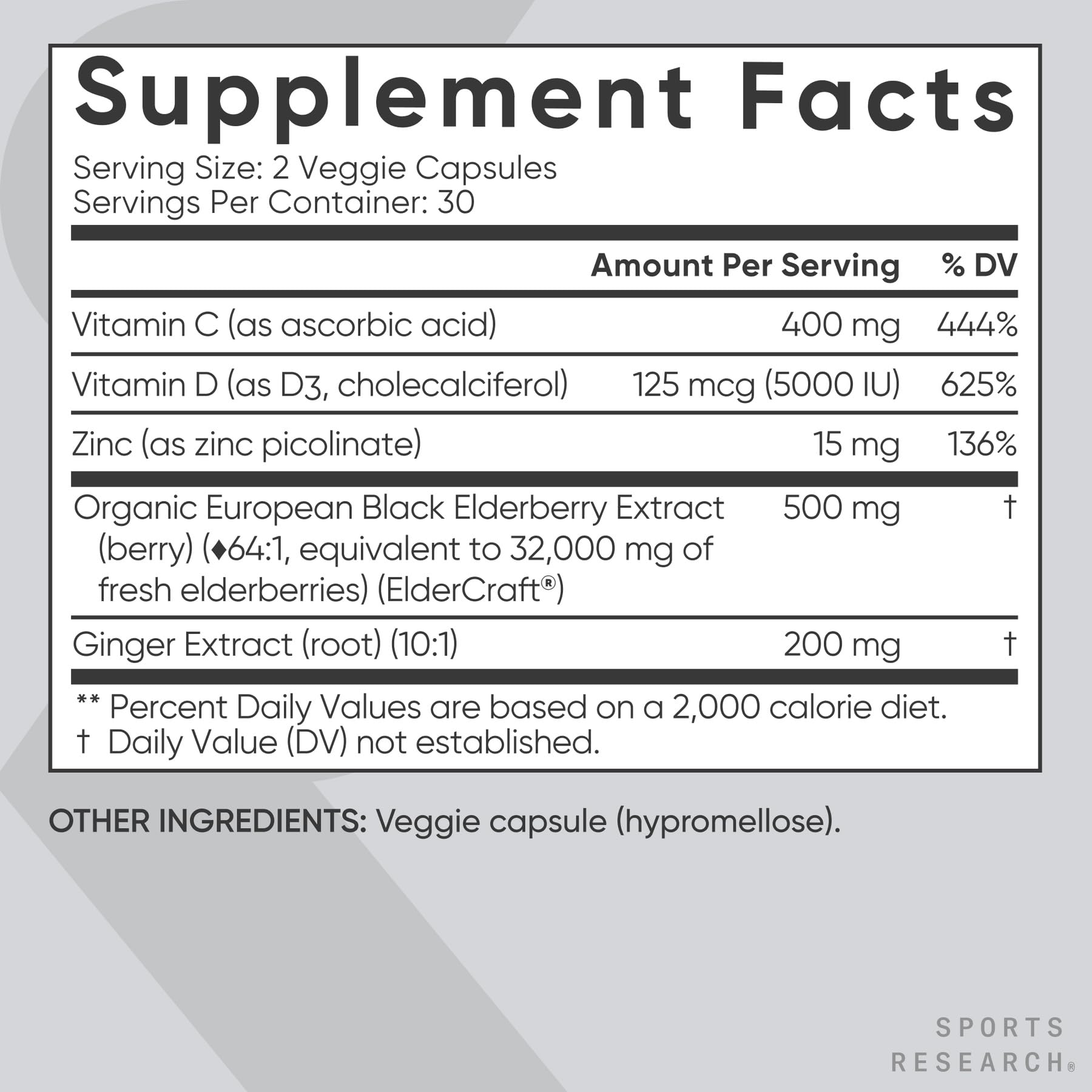 Sports Research vitamin D3 capsule highlighting daily support
