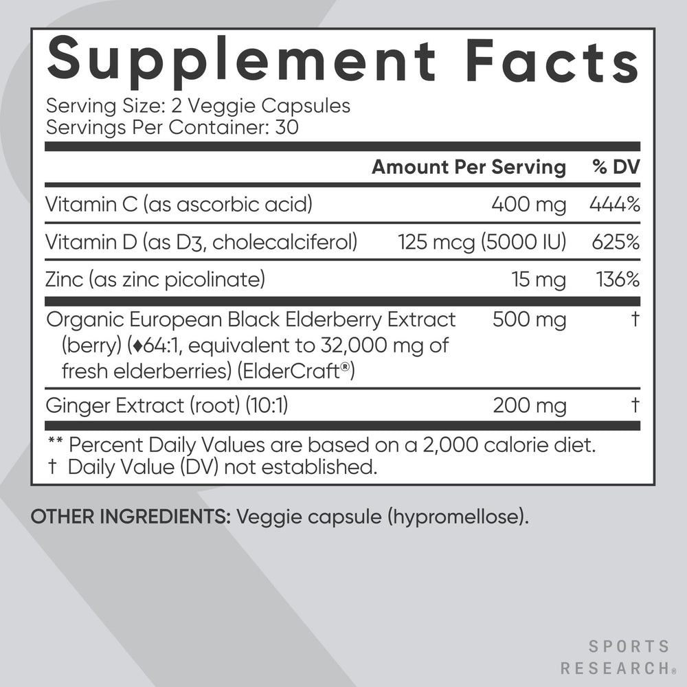 Sports Research vitamin D3 capsule highlighting daily support