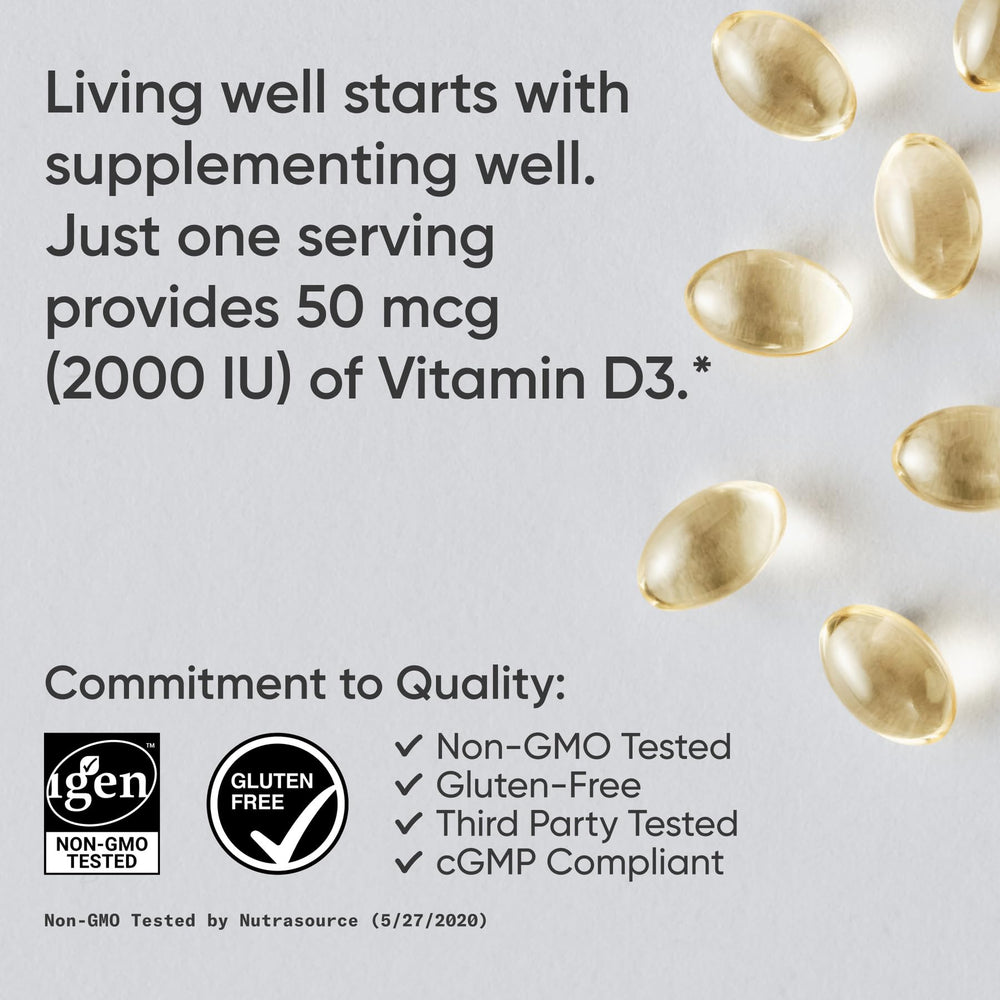 Sports Research Vitamin D3 coconut oil blend label highlights fat-enhanced absorption.