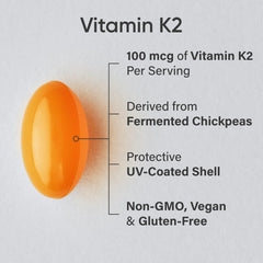 Sports Research Vitamin K2 MK-7 softgel close-up, glossy capsules designed for absorption with fat