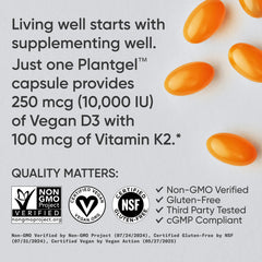 Sports Research bottle with capsules and vegan certified seal.