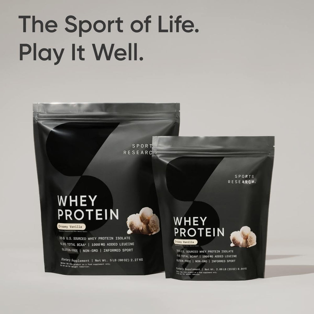 Sports Research Whey Protein Isolate coffee creamer pour-in idea for protein-enhanced coffee.