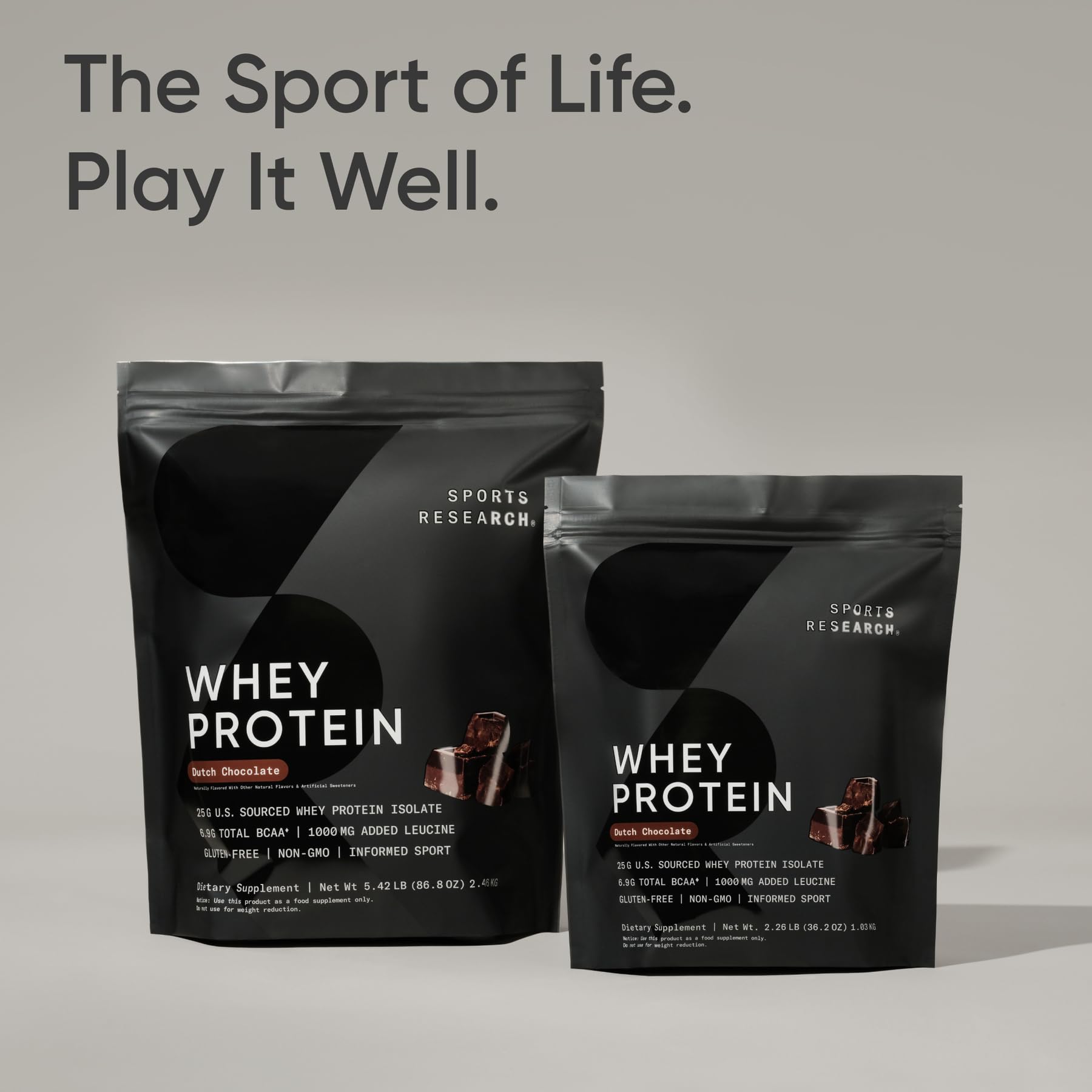 Sports Research Whey Protein Isolate smoothie glass ready for recipes