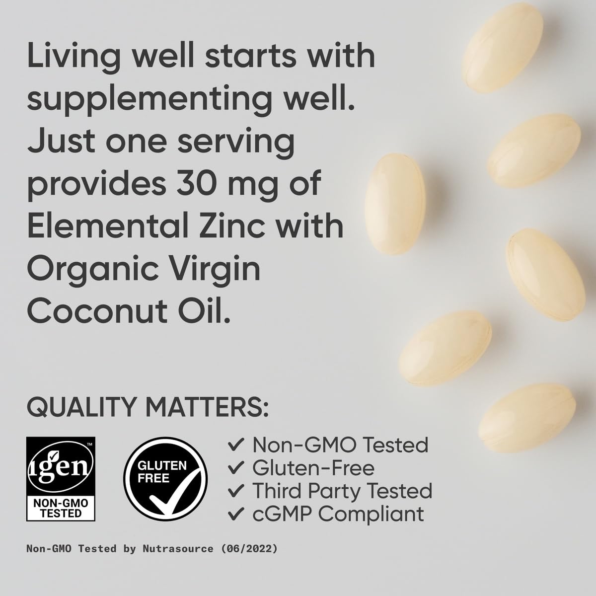 Sports Research zinc label shot emphasizes quality and USA manufacturing