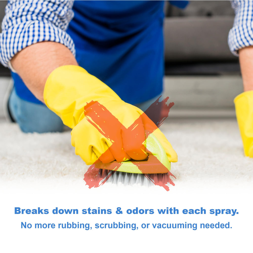 Spot Shot wine stain removal on carpet showing contrast