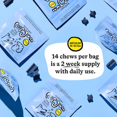 Spot & Tango PupGum Made in USA label emphasizes clean, vet-developed ingredients.