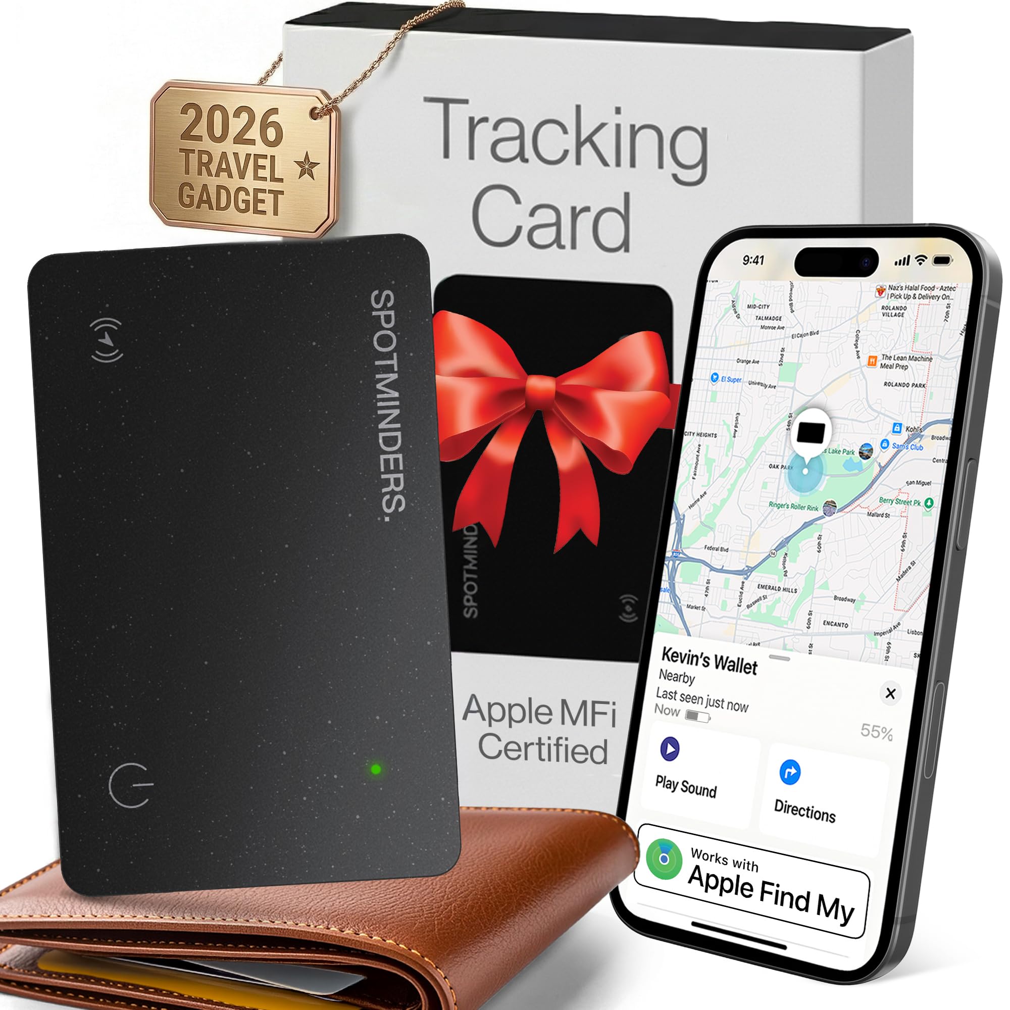 Spotminders front packaging showing compact card and benefits