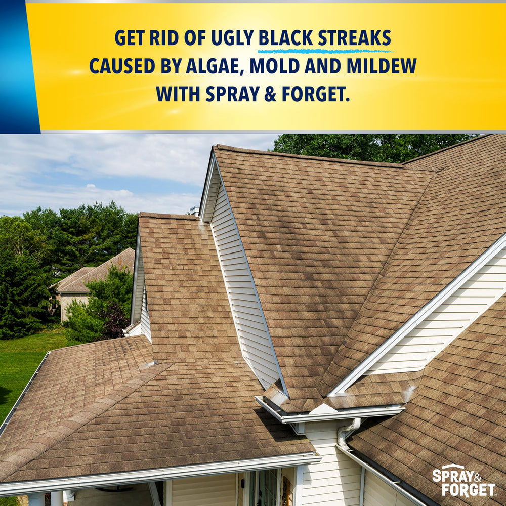 1-gallon concentrate yields up to 10 gallons of cleaner for large roofs