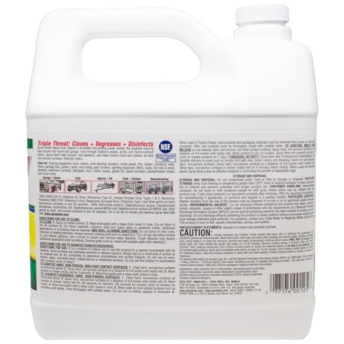 Spray Nine application on tool speeds heavy-duty degreasing.