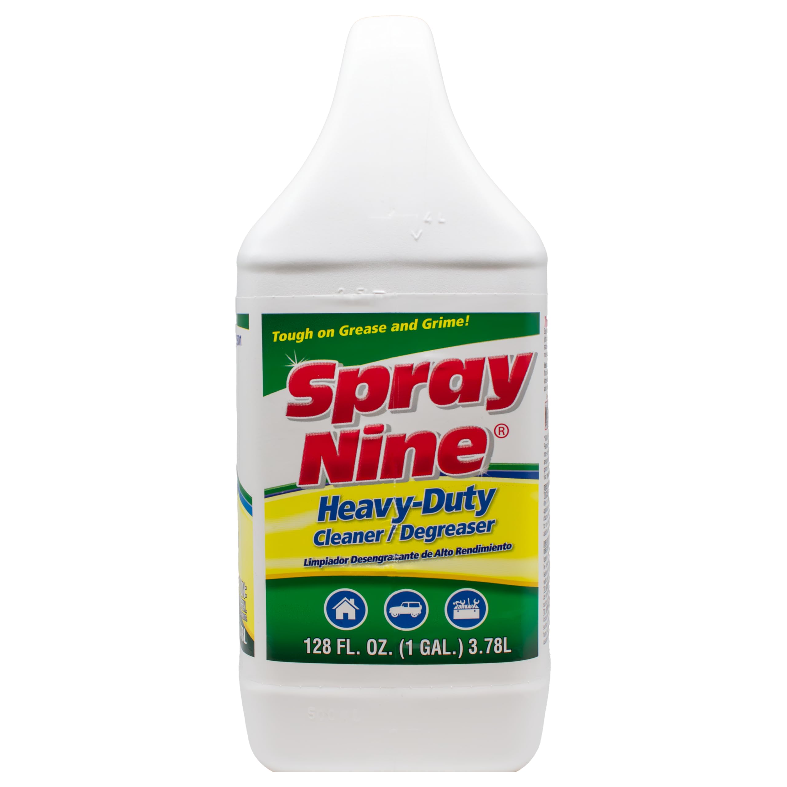 Spray Nine cleans kitchen surfaces quickly with citrus scent.