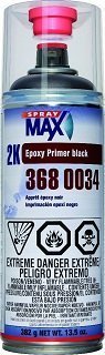 SprayMax epoxy primer provides even coverage across panels.