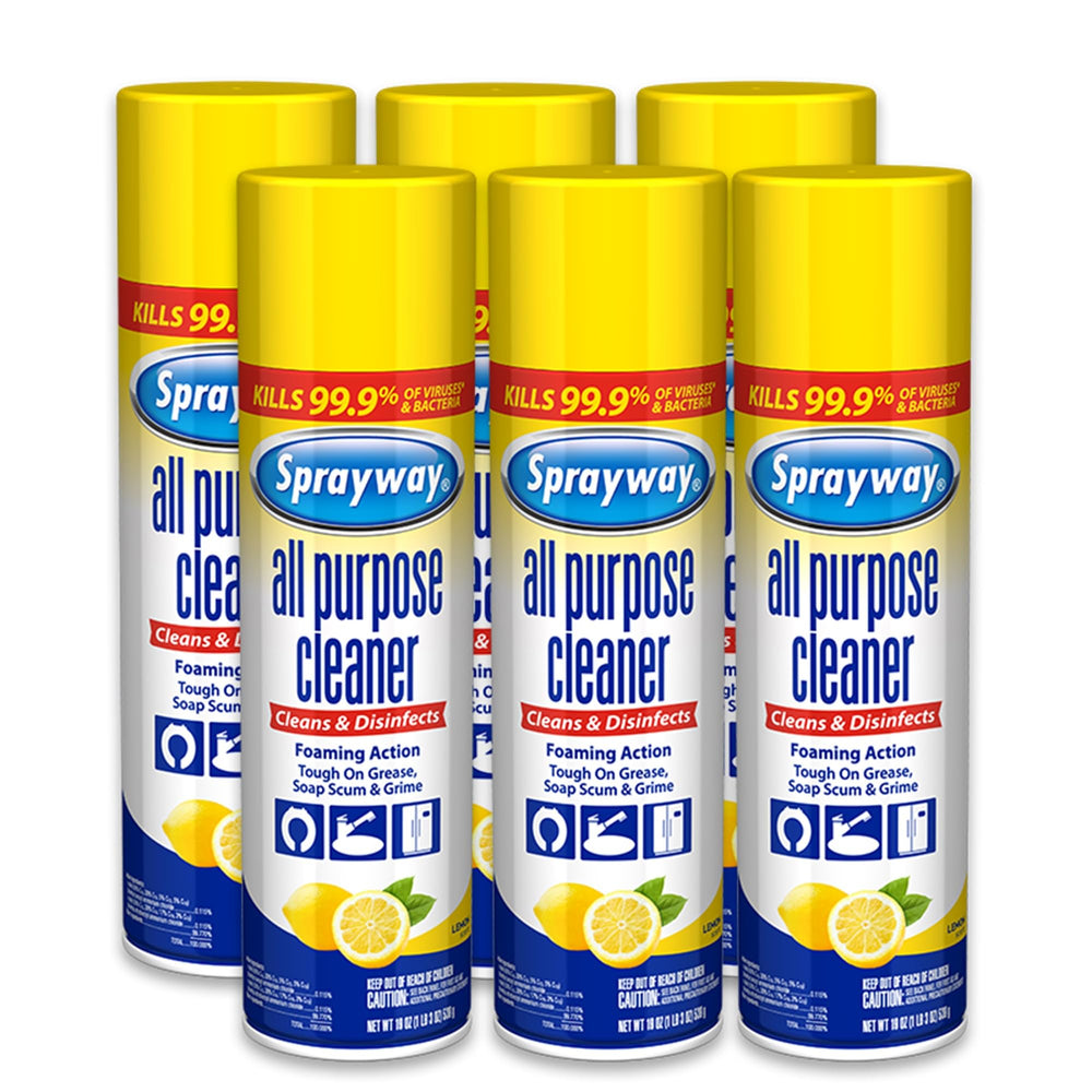 Sprayway all-purpose cleaner lemon bottle ready for quick cleaning tasks.