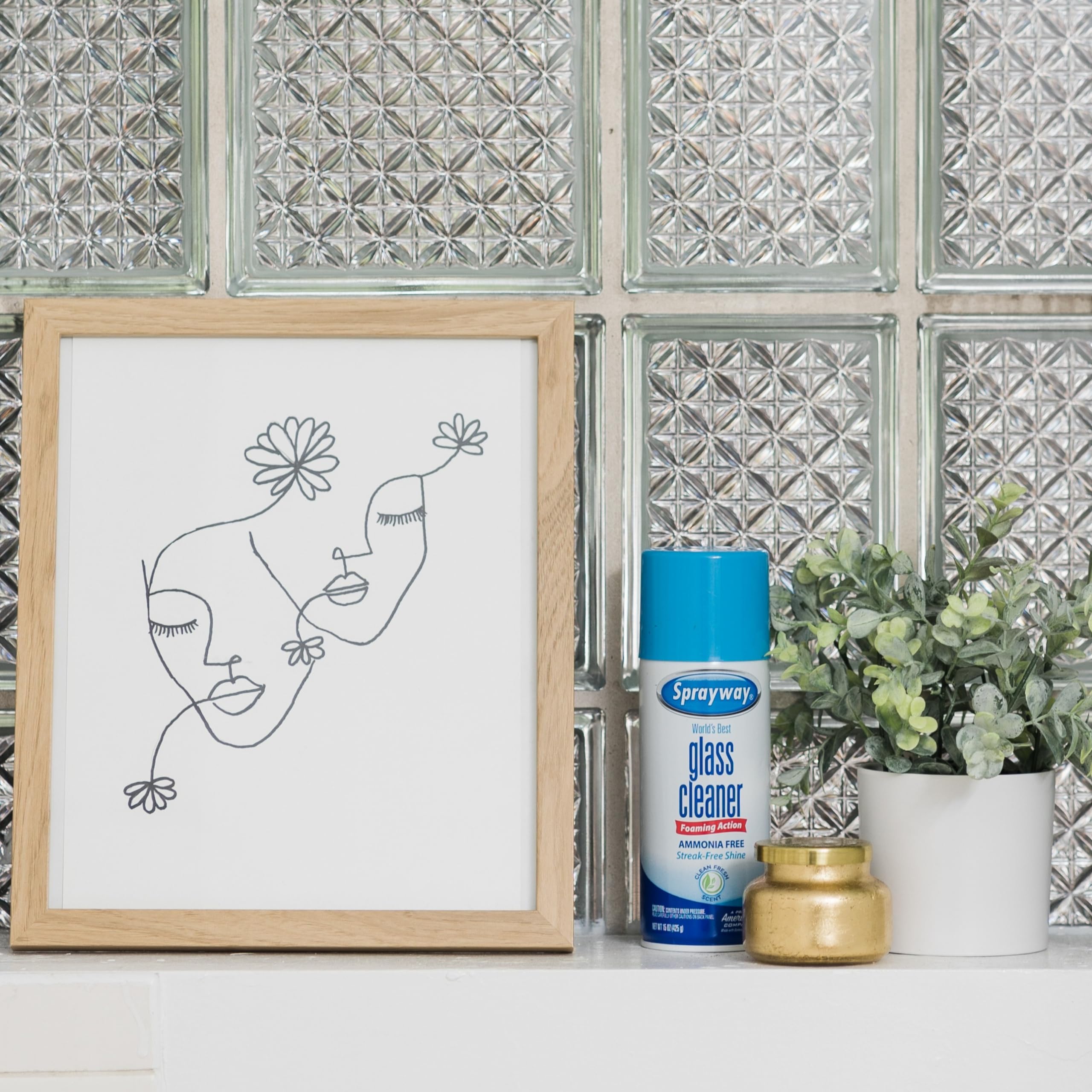Sprayway ammonia-free cleaner removes fingerprints easily
