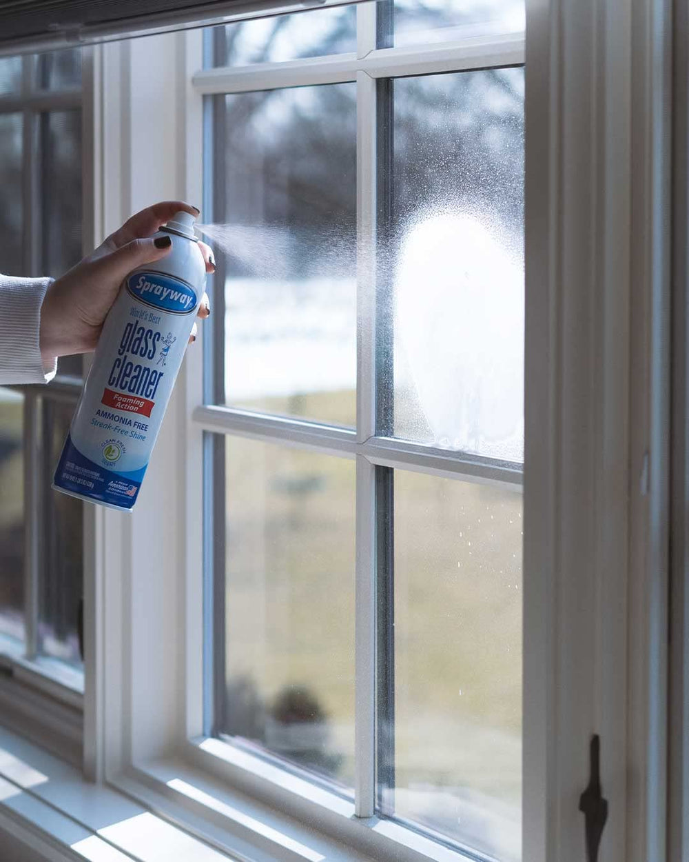 Sprayway contains perfume-grade alcohol for best performance on glass surfaces