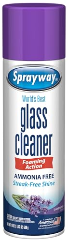 Sprayway Glass Cleaner foaming action demonstrates quick cleaning