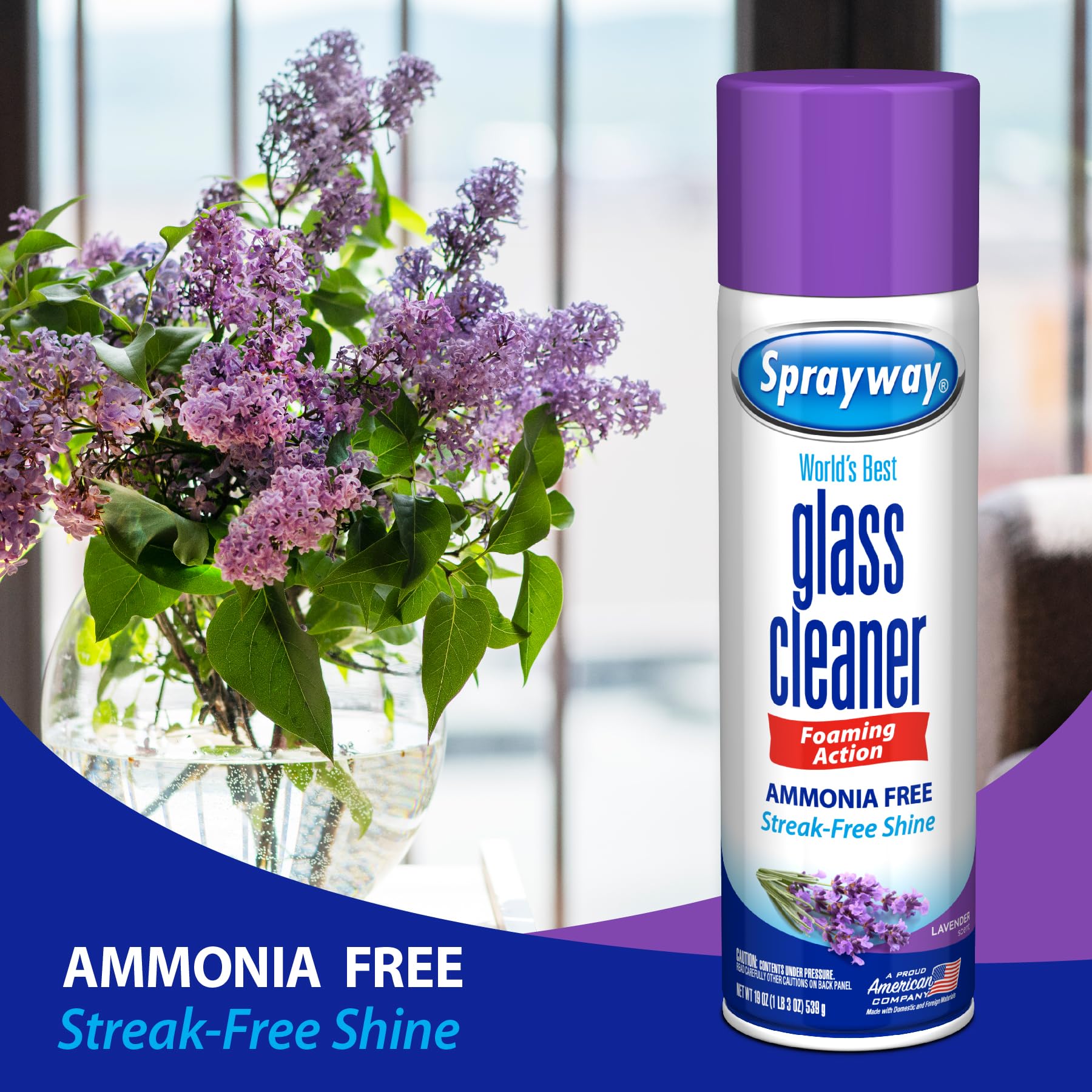 Sprayway Glass Cleaner removes smoke film from windows