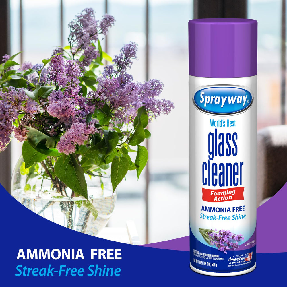 Sprayway Glass Cleaner removes smoke film from windows