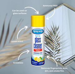 Sprayway Glass Cleaner combats smoke film on glass surfaces