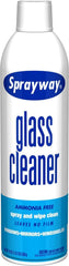 Sprayway Glass Cleaner vertical foam clings to surfaces for easy cleaning.