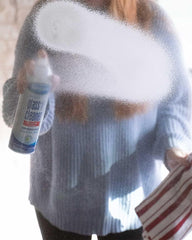 Sprayway Glass Cleaner on windshields and automotive glass for quick drying.