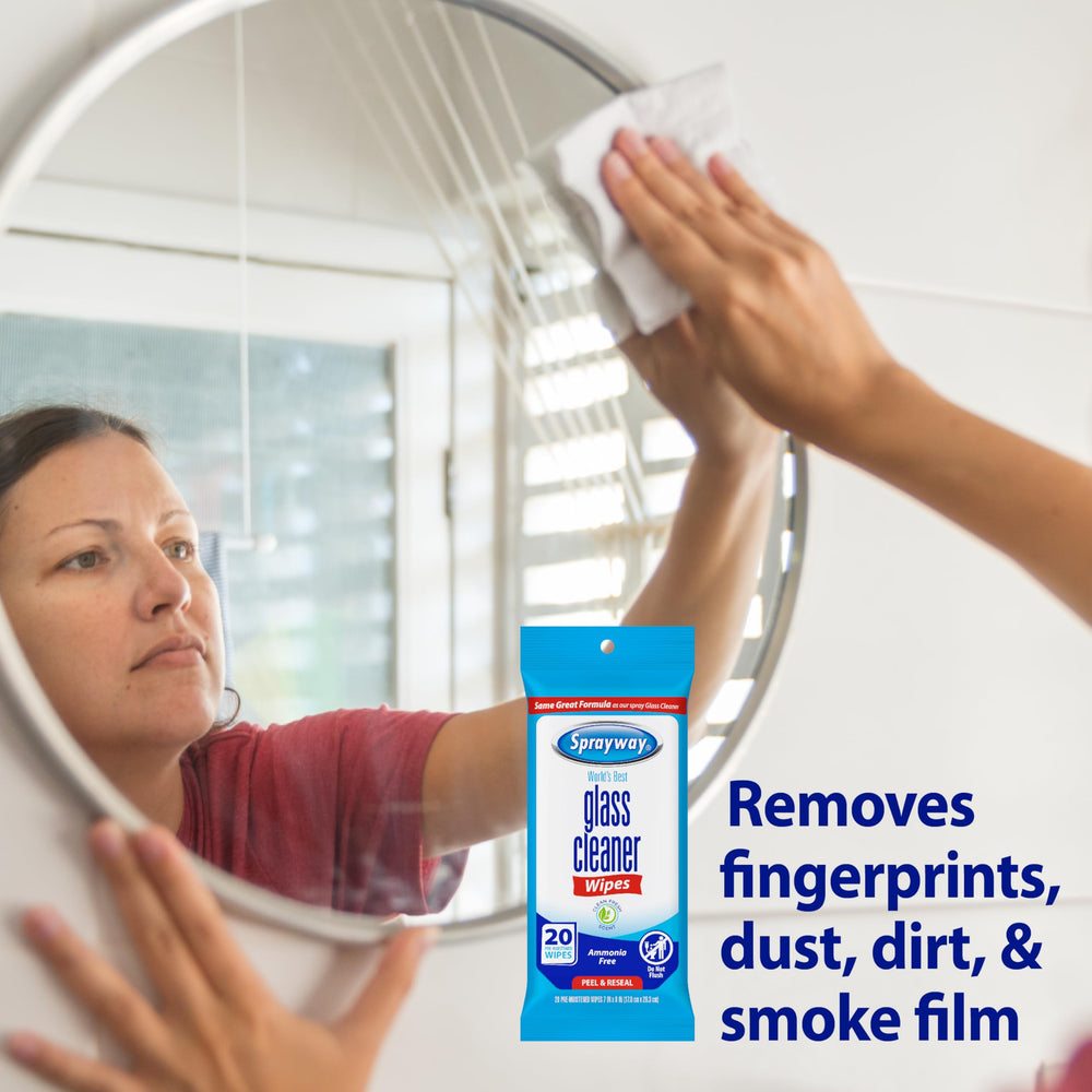 Sprayway Glass Cleaner Wipes remove dust and dirt effectively