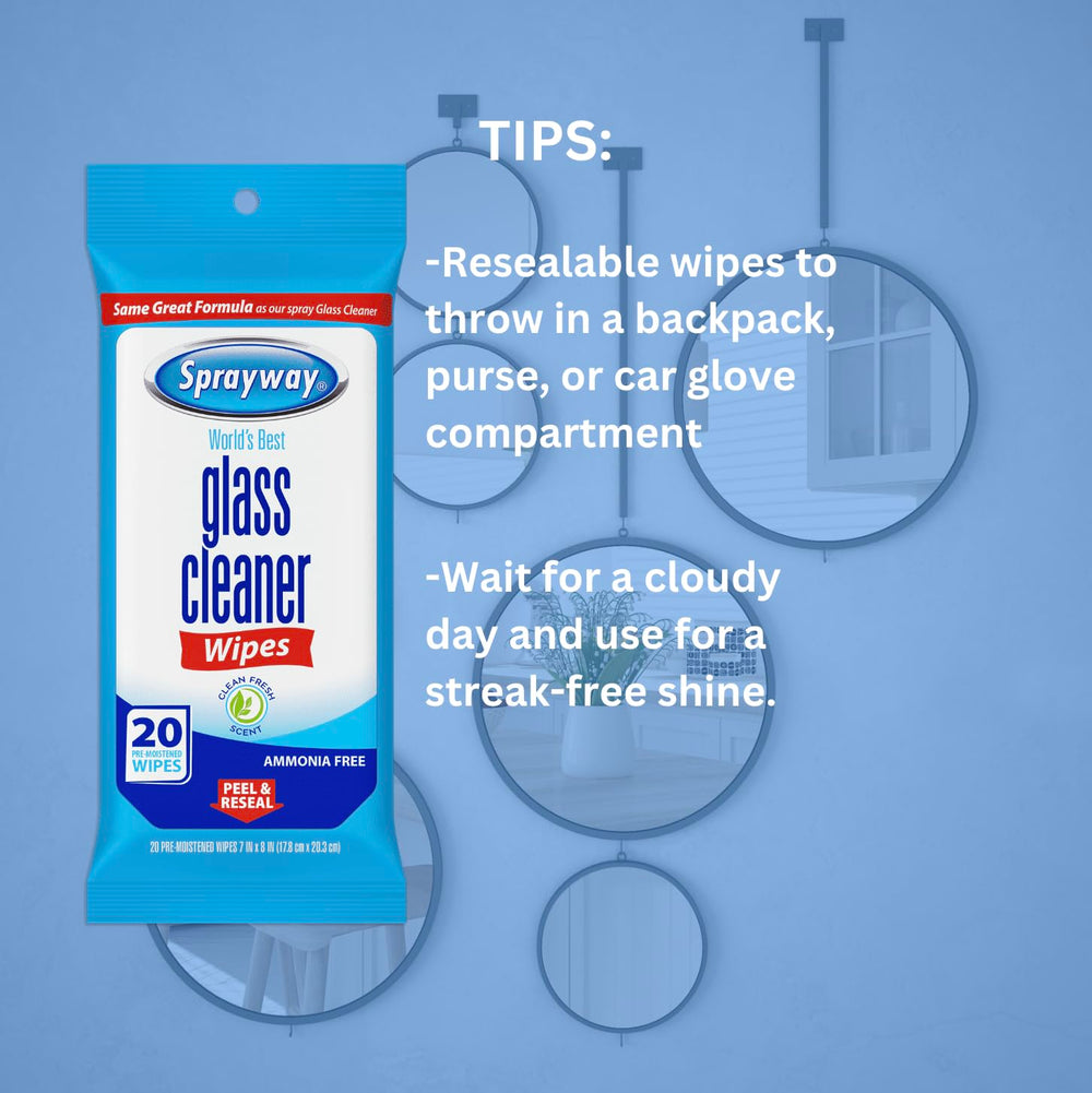 Sprayway Glass Cleaner Wipes remove fingerprints cleanly