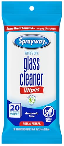 Sprayway Glass Cleaner Wipes pre-moistened for quick cleaning