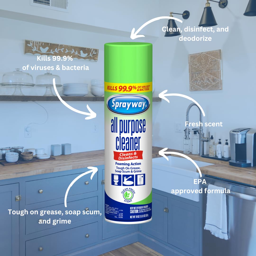 Sprayway scented cleaner leaving a fresh aroma after use.
