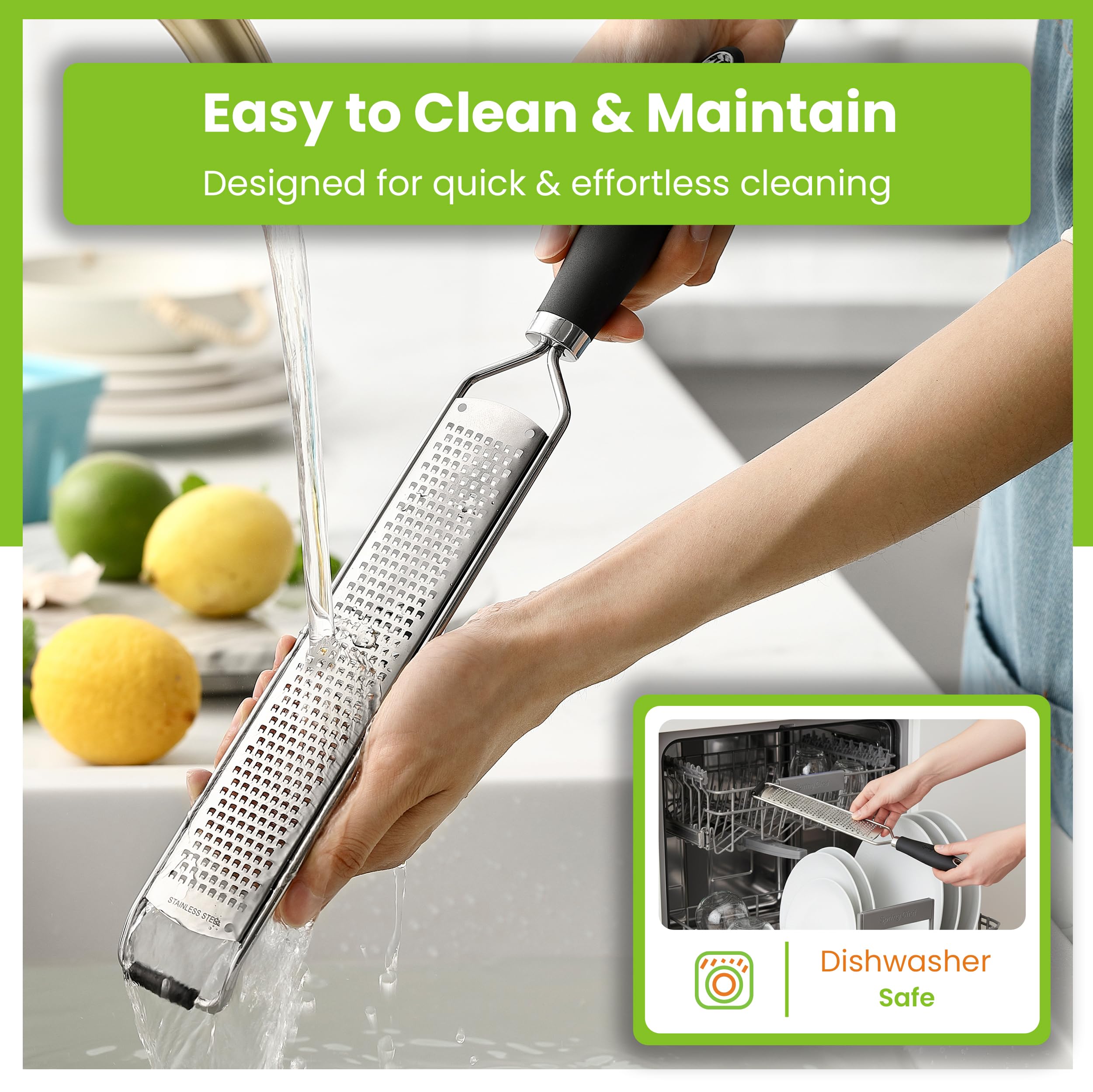 Spring Chef zester blade cover protects the edge for safe storage.