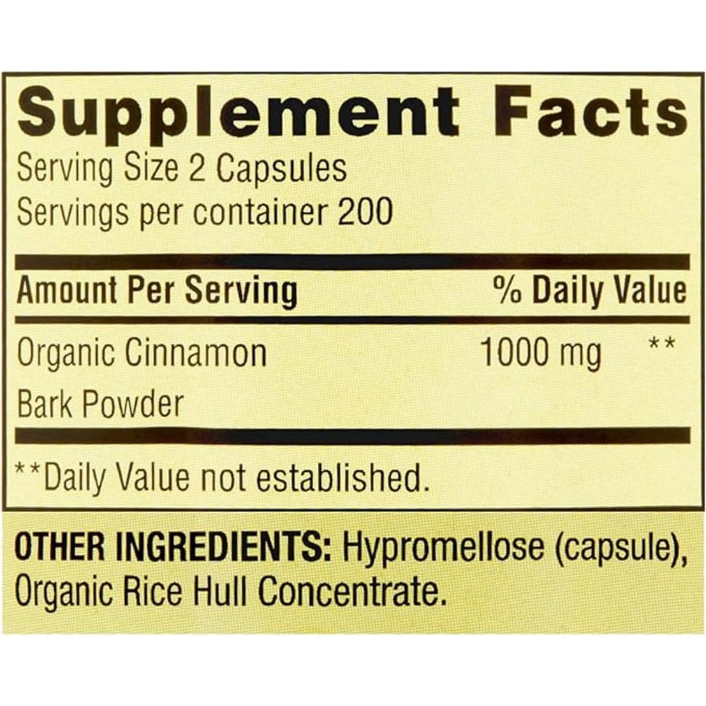 Spring Valley Cinnamon tablets close-up showing vegetarian capsules for daily use.