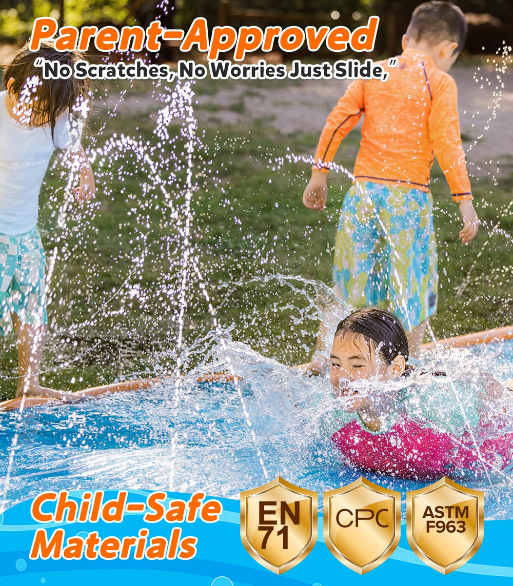 Spring Water kids race lanes encourage group play and giggles.