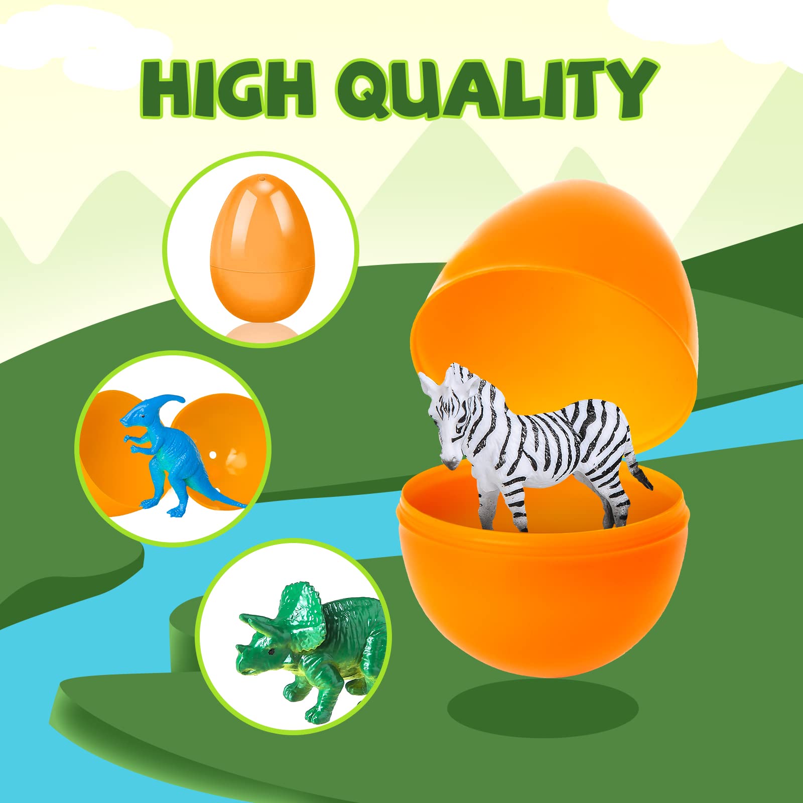 SpringFlower animal figures inside eggs offer variety for gifts and prizes