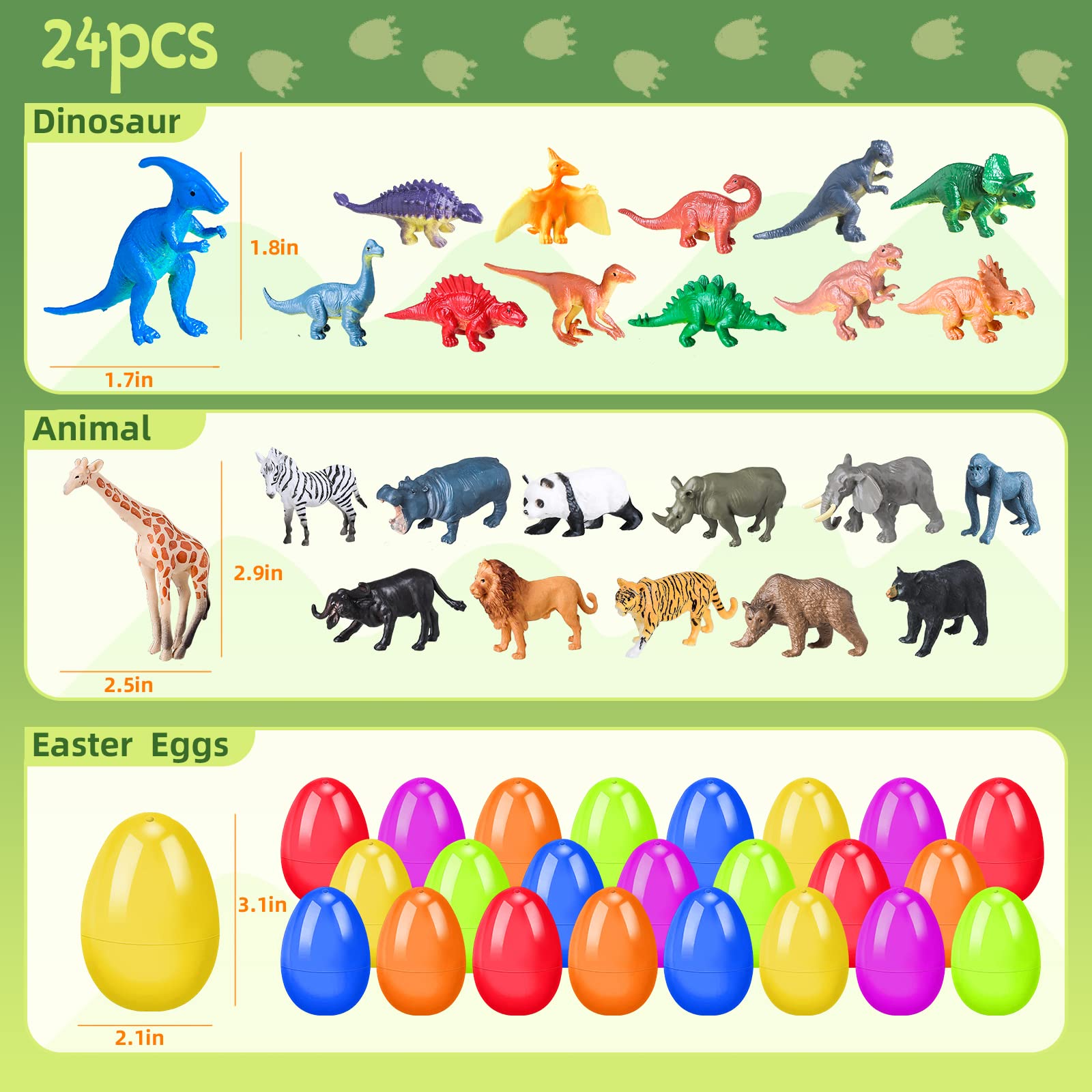 SpringFlower dinosaur figures inside eggs spark imaginative play