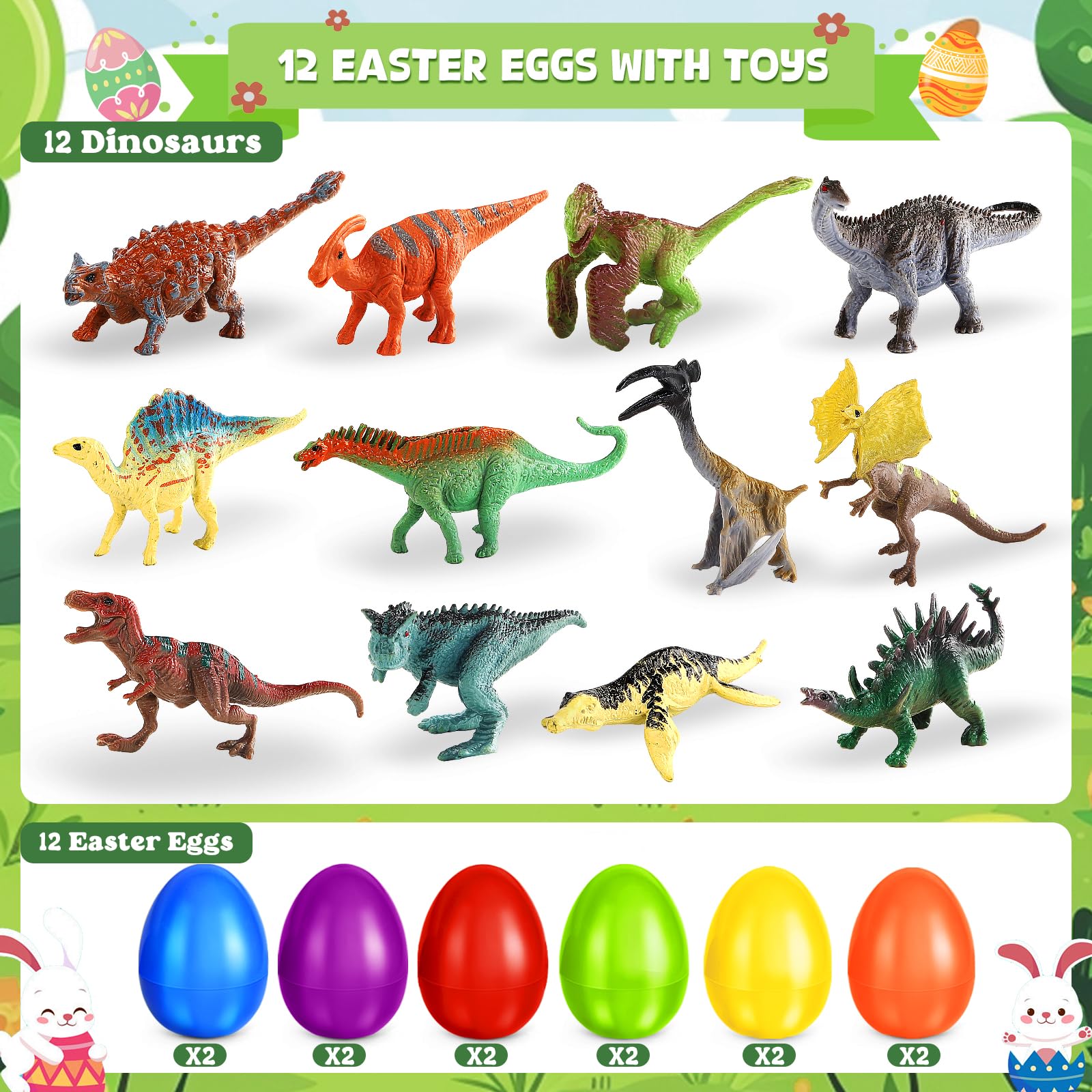 SpringFlower dinosaur figurines add lifelike detail for imaginative play.