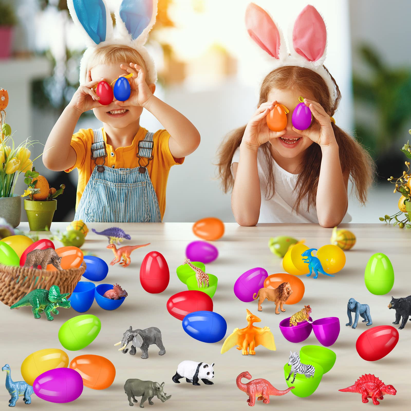 SpringFlower durable plastic eggs keep shapes during repeated play